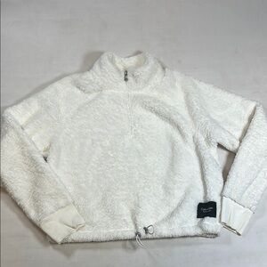 Calvin Klein Performance Sherpa Fleece Pullover Women's Size M White 1/4 Zip
